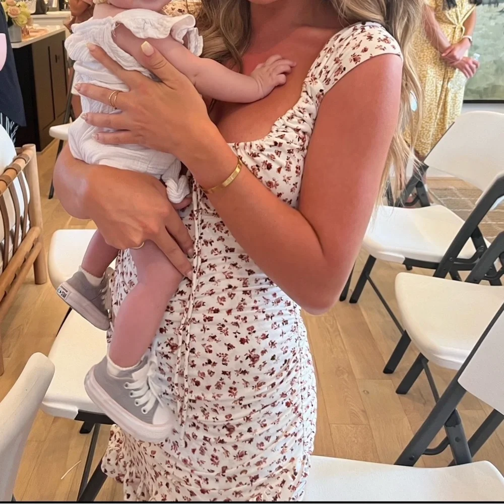 Urban Outfitters Floral Ruffle Mini Dress - Picture 2 of 4